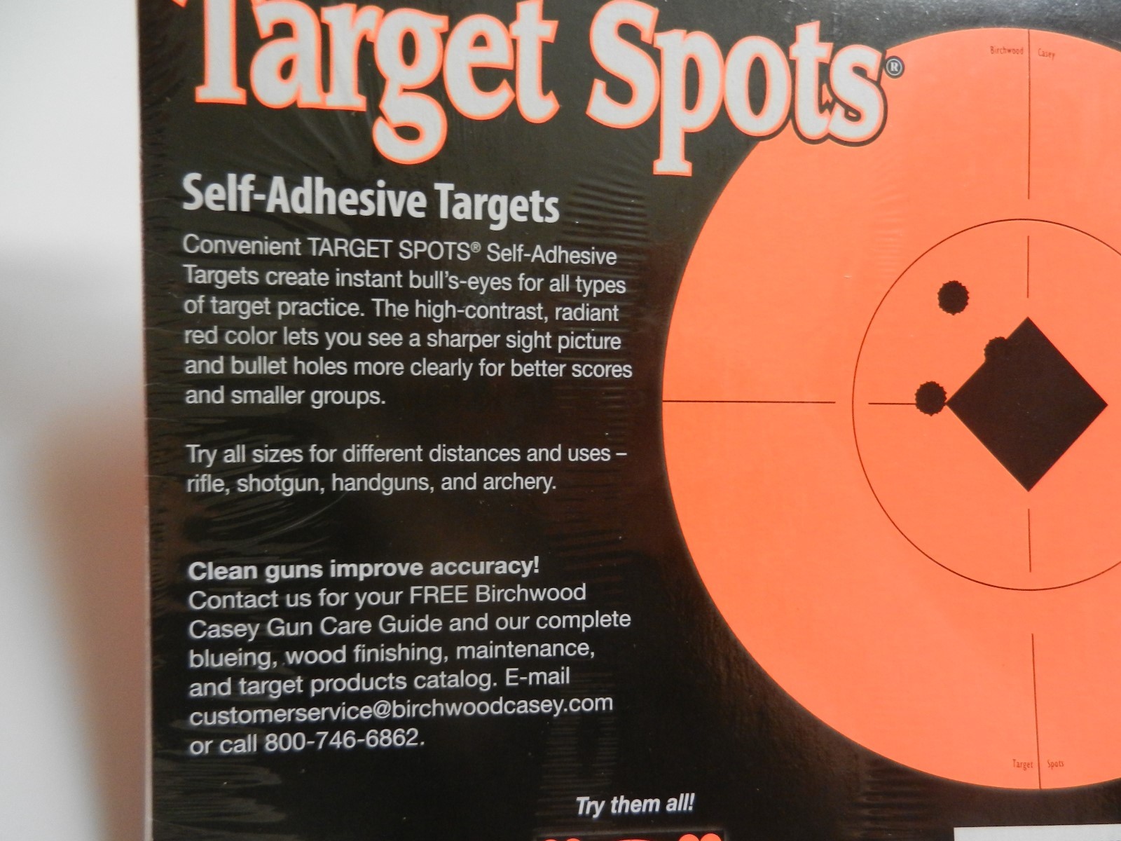 Birchwood Casey; Orange Target Spots/Self Adhesive; Assorted, 110 Pack, 33928