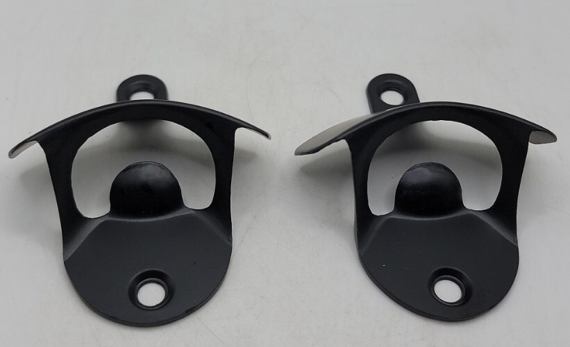 Black Beer Bottle Opener Wall Mounted, 2pk. New