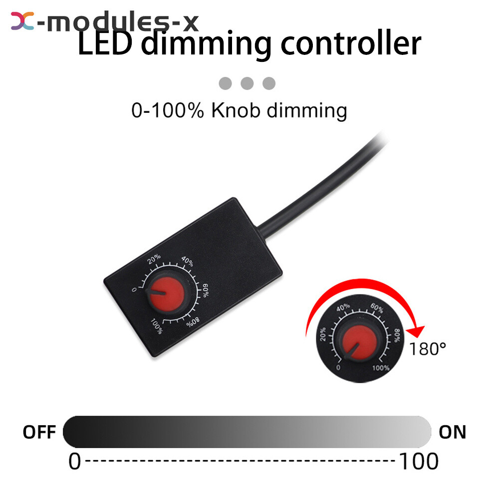 DC0-10V 1-10V Knob Dimmer 0-100% Scale Electronic Potentiometer for Dimmable LED