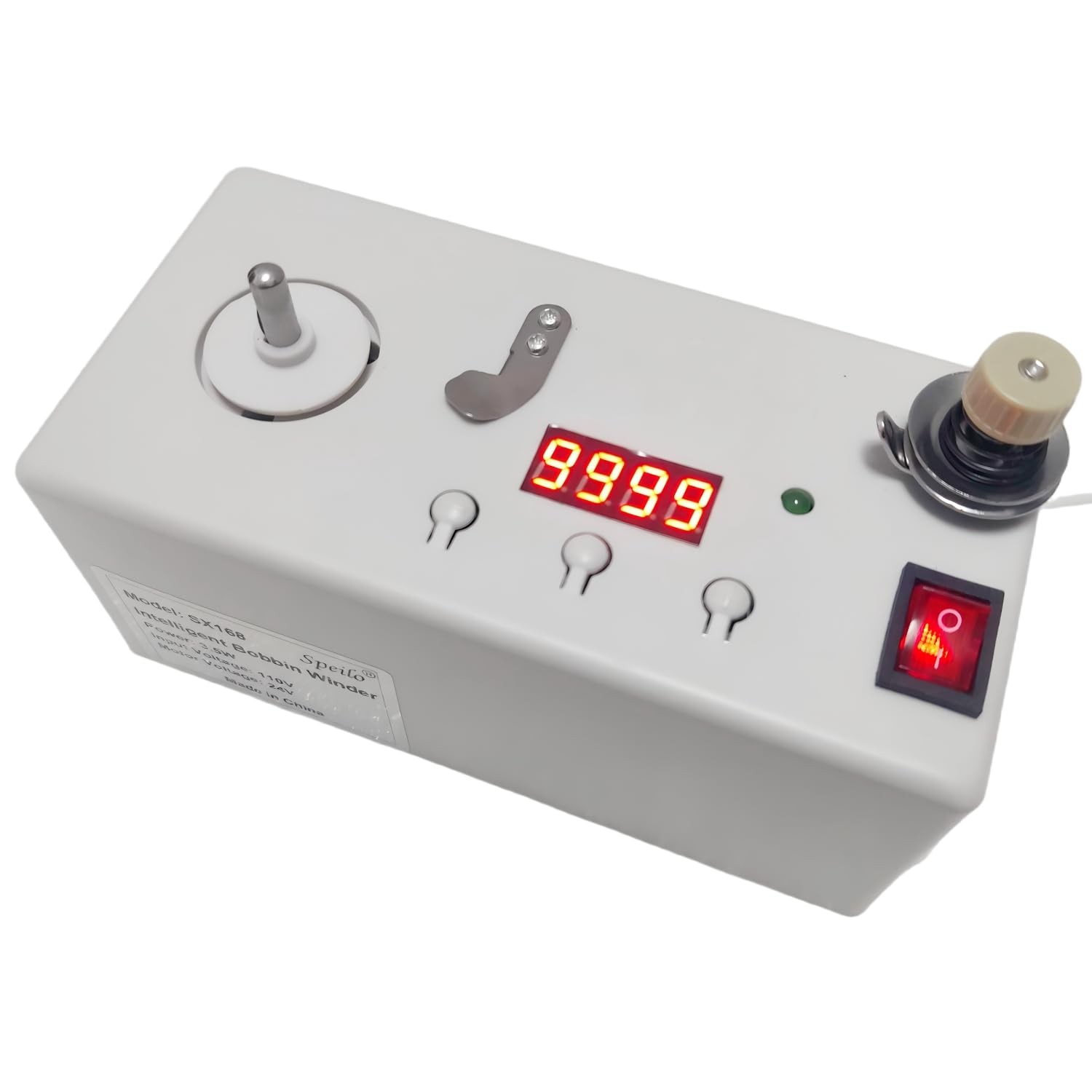 Model SX168 White Intelligence Bobbin Winder Electronic Sewing Machine Display