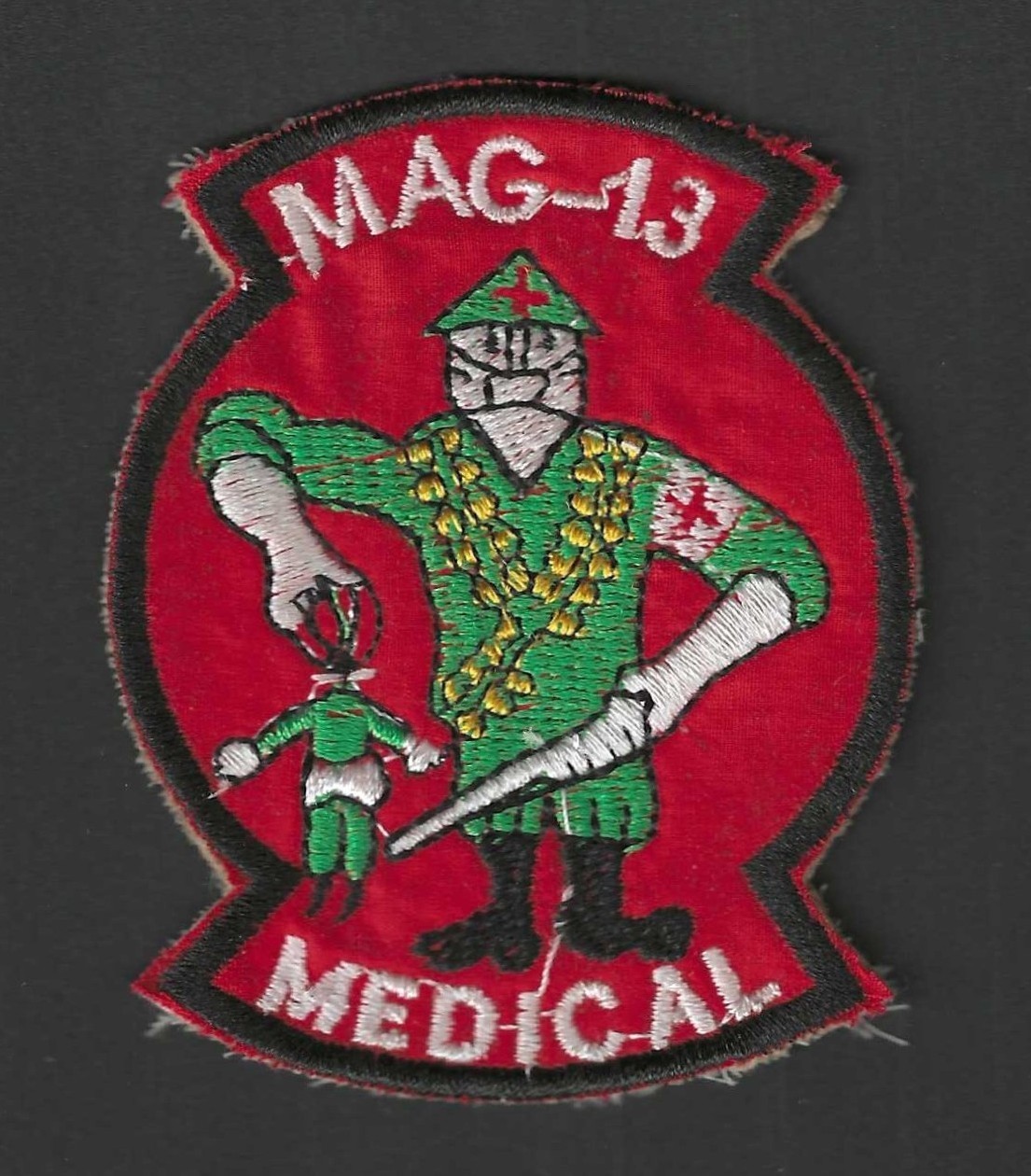 Original Vietnam War Jacket Patch -US Marine Core Mag 13 Medical Team