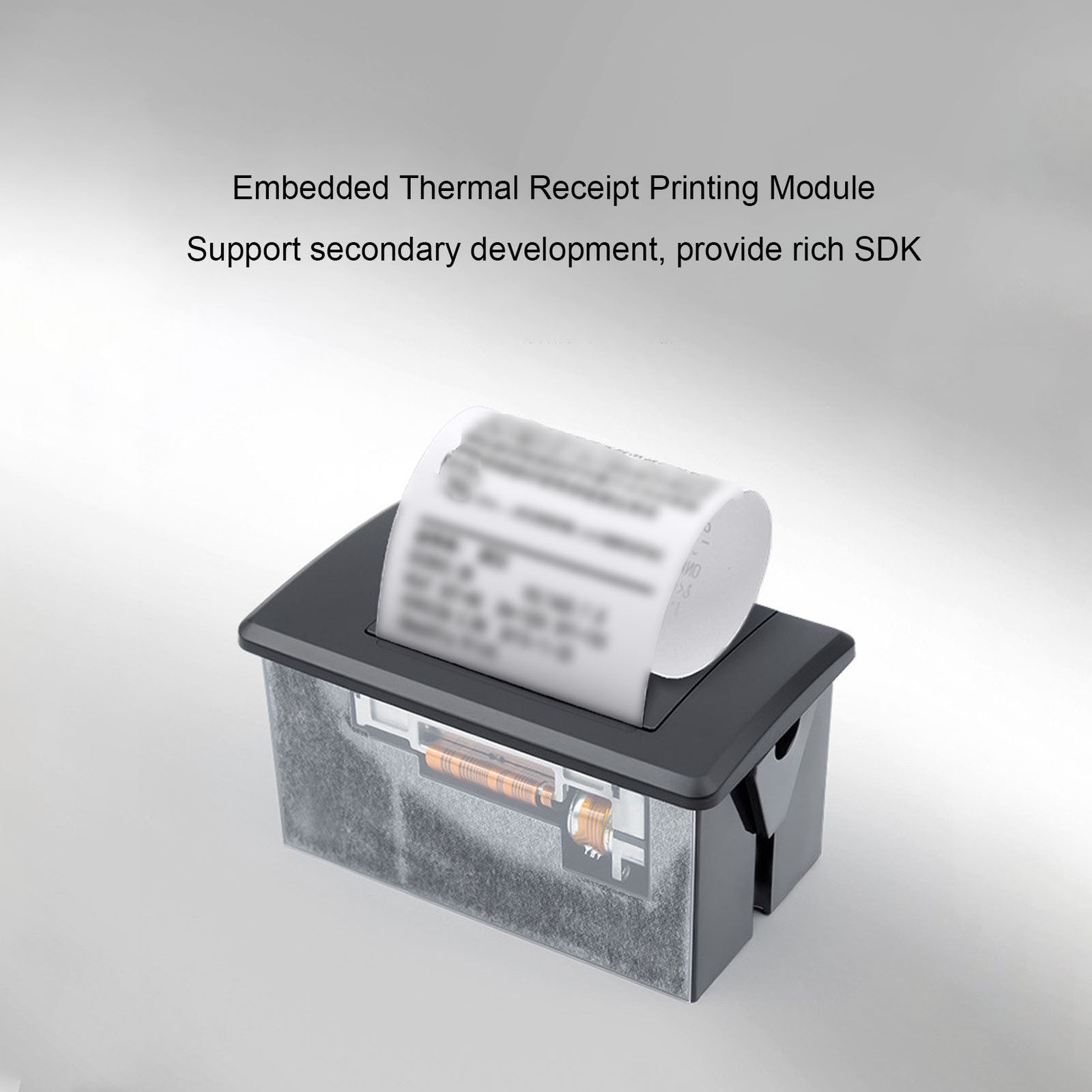 Embedded Thermal Receipt Printer MCU Printing Module USB TTL 232 BT Port Black