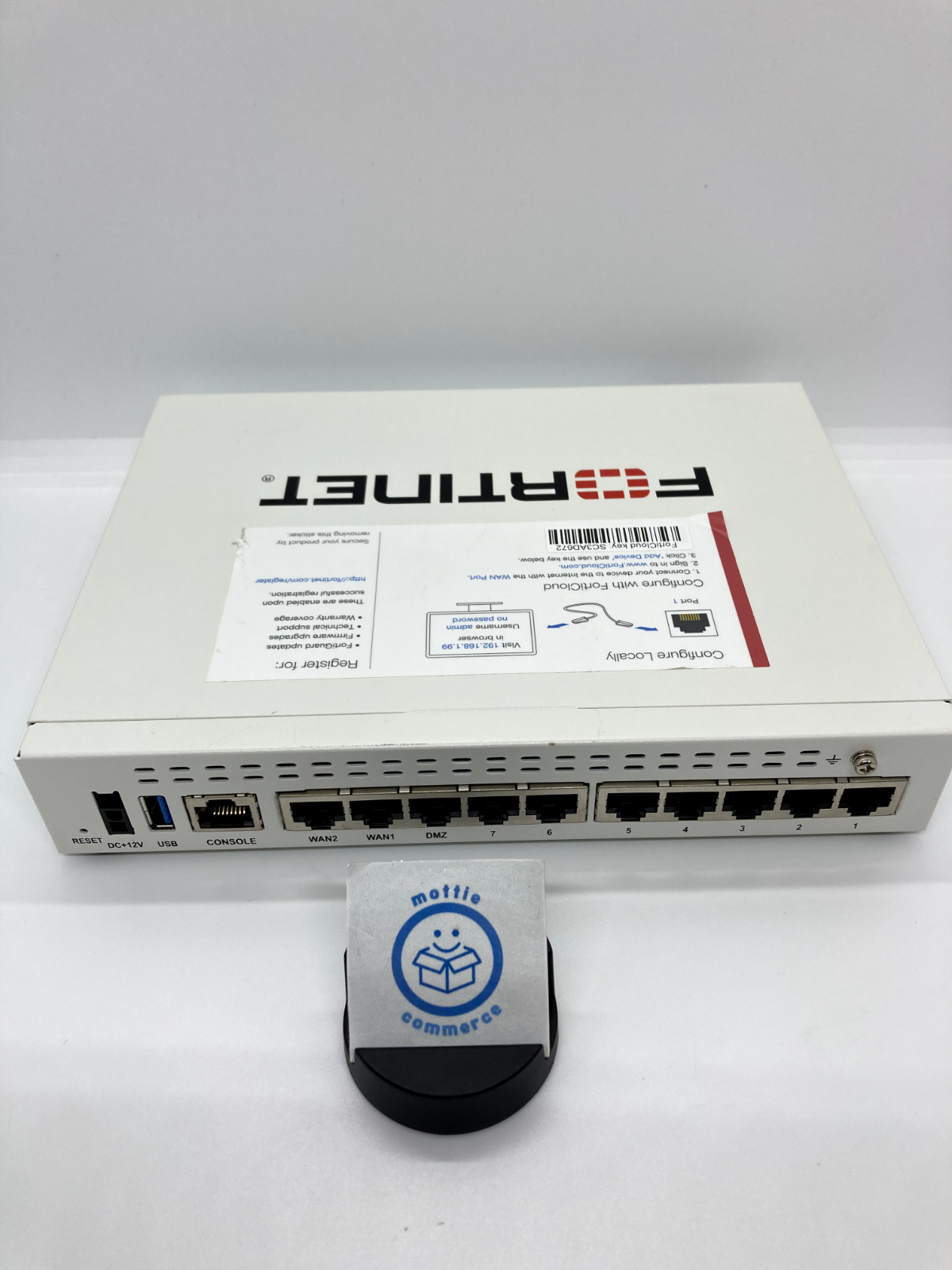 Fortinet Fortigate-60E Network Security Firewall Initialized FG-60E w/Adapter JP