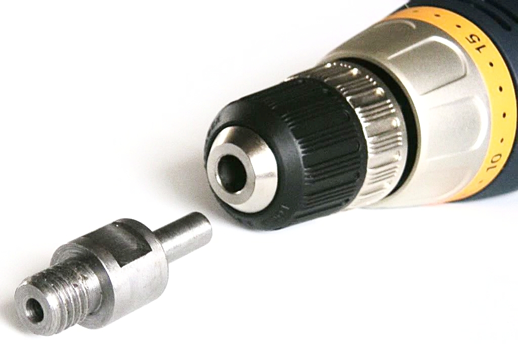 Dry Core Bit Adapter: 5/8”-11 Arbor to 3/8” Shank for electric Drill (2 pack)