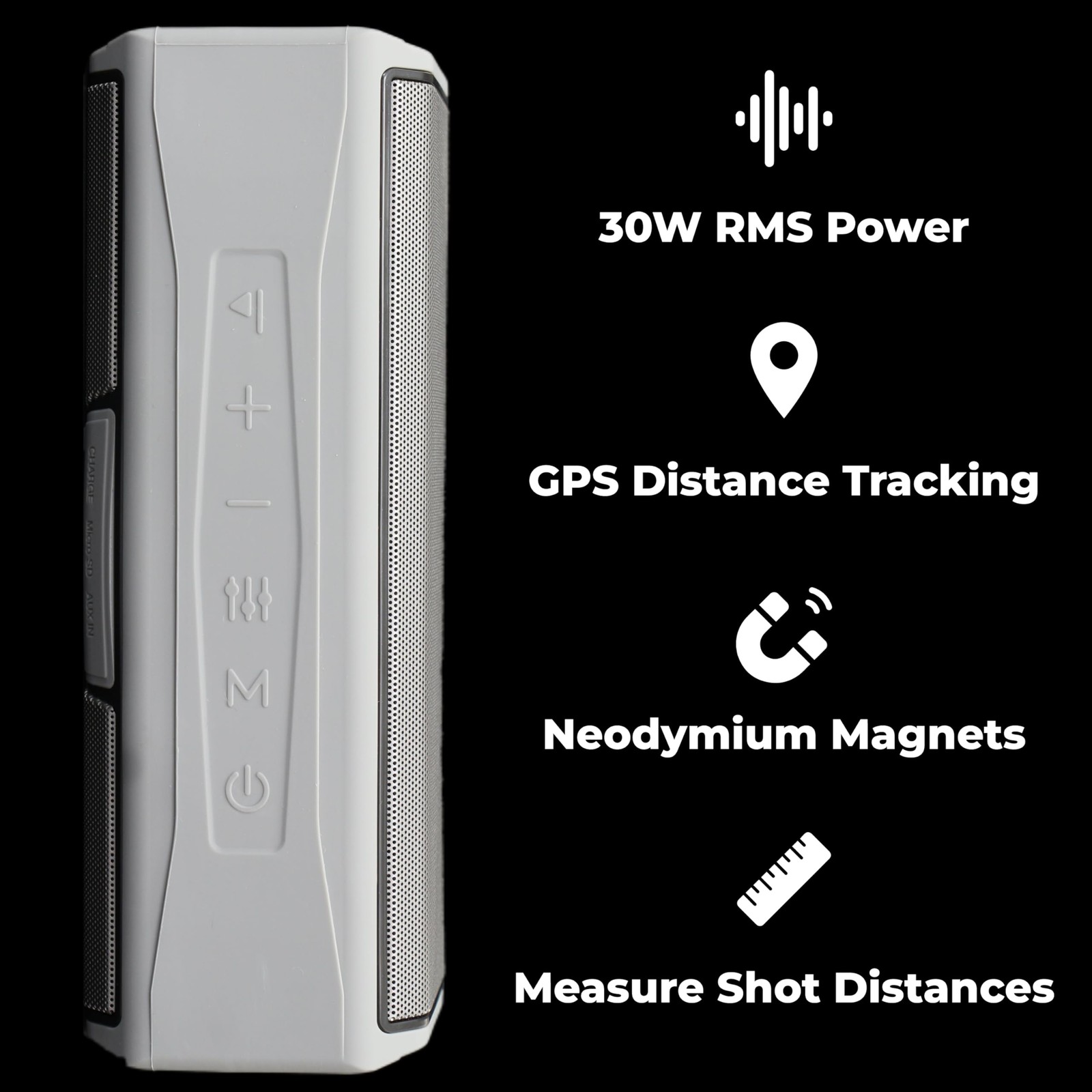 TecTecTec TEAM8 L Golf GPS Speaker - 30W Bluetooth Speaker with Audible Golf ...
