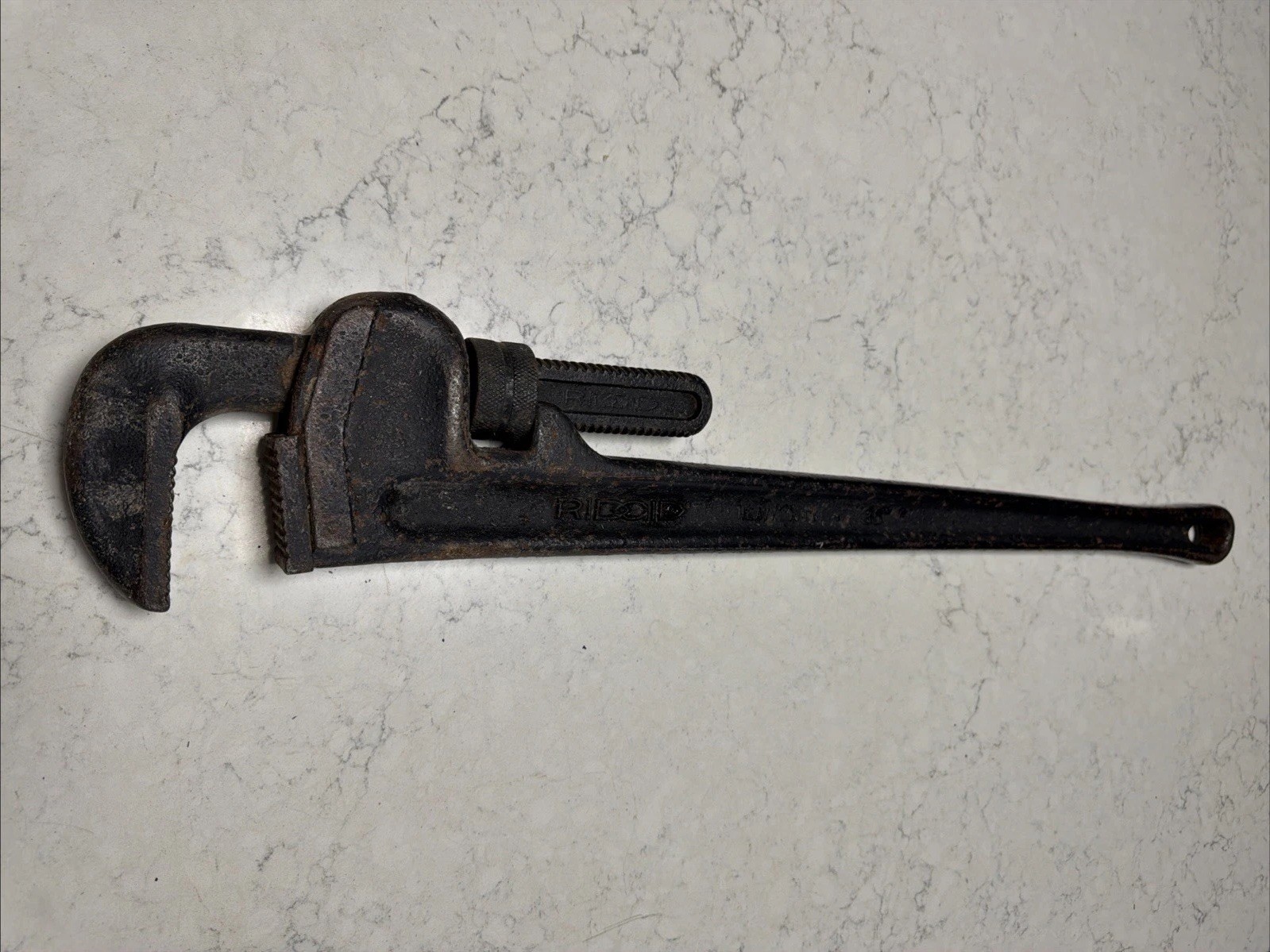 RIDGID 36” Heavy Duty Straight Pipe Wrench USA Cast Steel Vintage Plumbing Tool