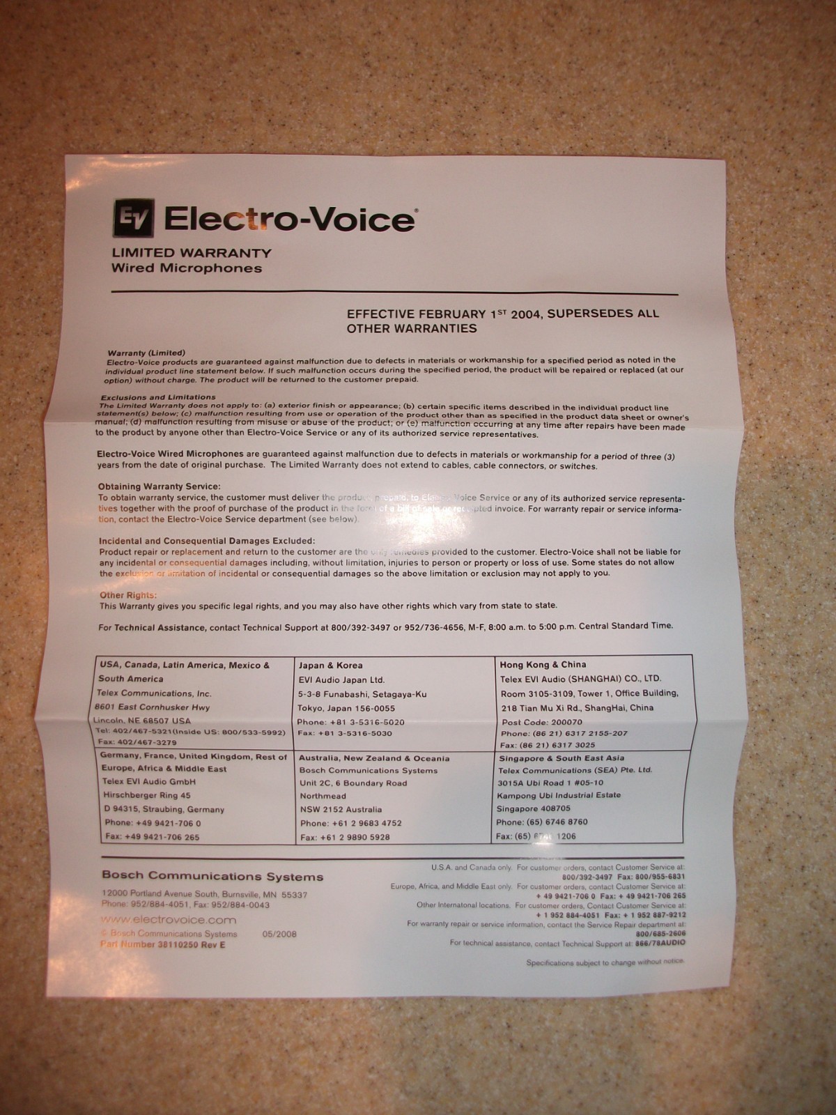 Electro-Voice PL DK5 5 piece drum microphone set with padded case New