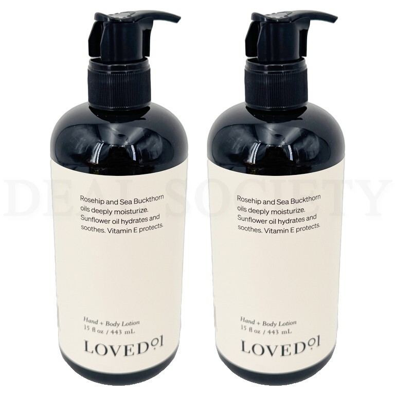 Loved 01 Deep Hydration Hand + Body Lotion 15oz Lot of 2