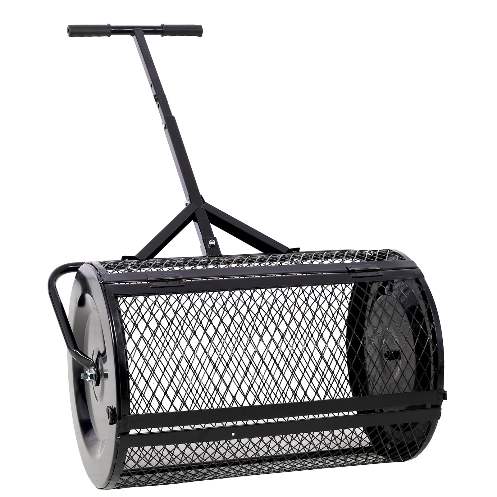 24-Inch Peat Moss Spreader, Metal Mesh Compost Spreader, T-Handle for Seeding