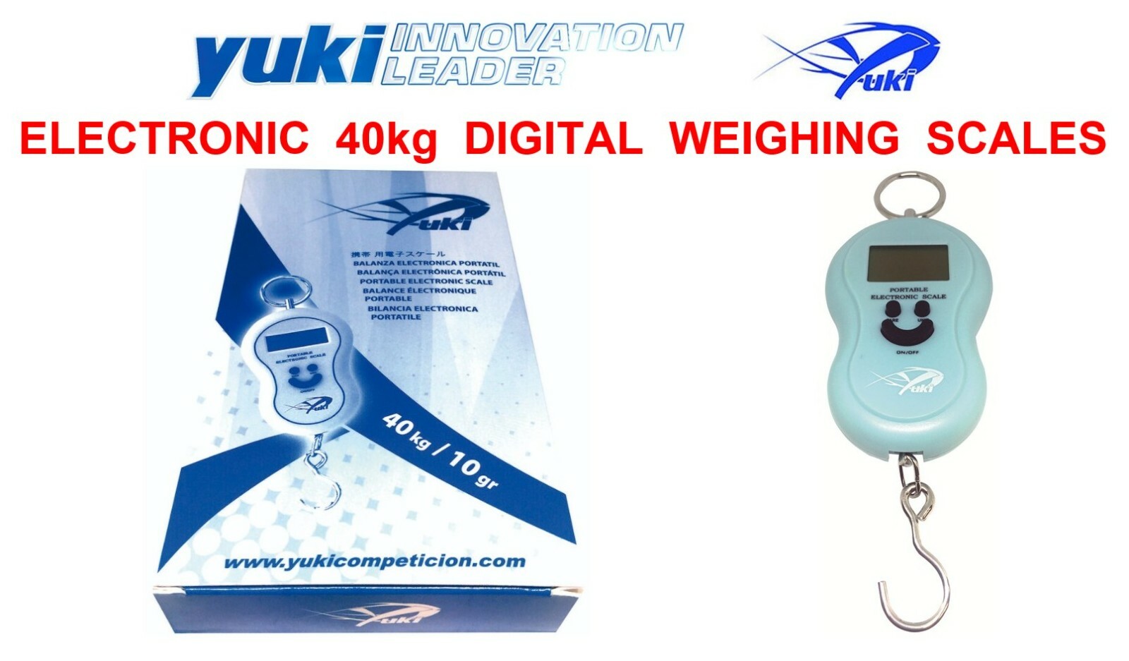YUKI ELECTRONIC 40kg DIGITAL WEIGHING SCALES FOR SEA FISHING WEIGH SLING TRIPOD