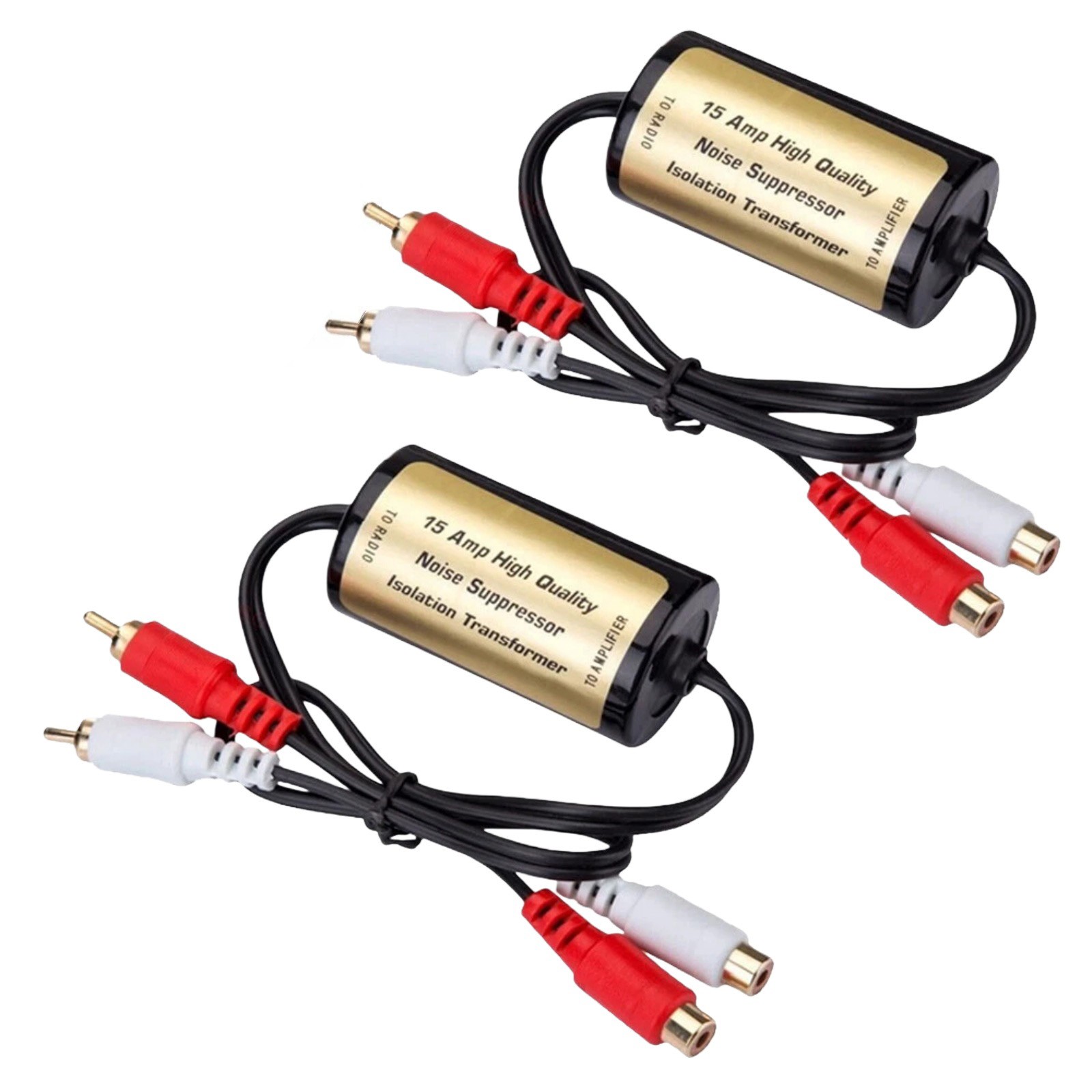 Noise Isolator RCA Filter for Ground Loop Suppression in Car Audio System Setup