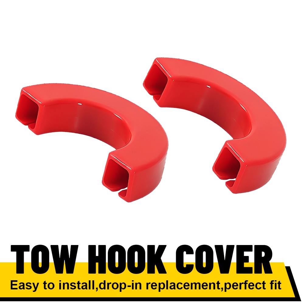 ? Red Front Bumper Tow Hook Trailer Cover Trim For 2007-24 Chevy Silverado 1500