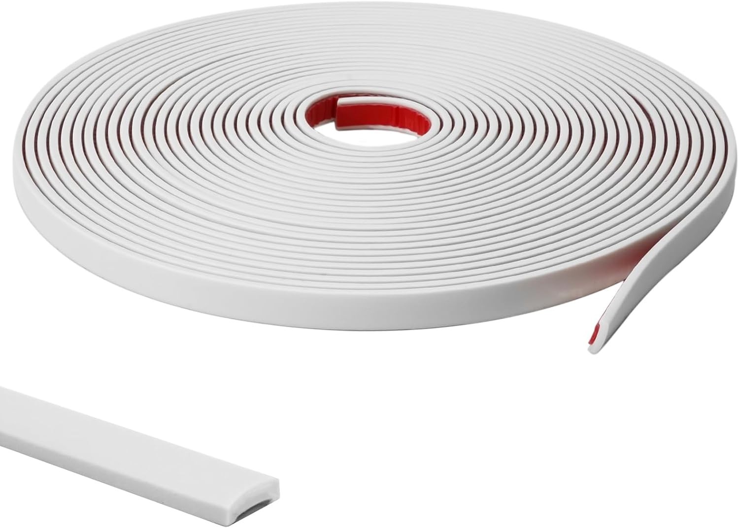 Flexible 9.8 Ft White Vinyl Wall Molding - Easy DIY Installation for Elegance