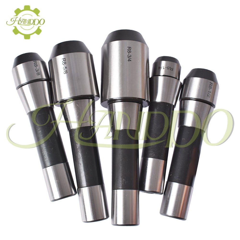 5PCS R8 END MILL HOLDER SET 1/4" 3/8" 1/2" 5/8" 3/4" ADAPTER
