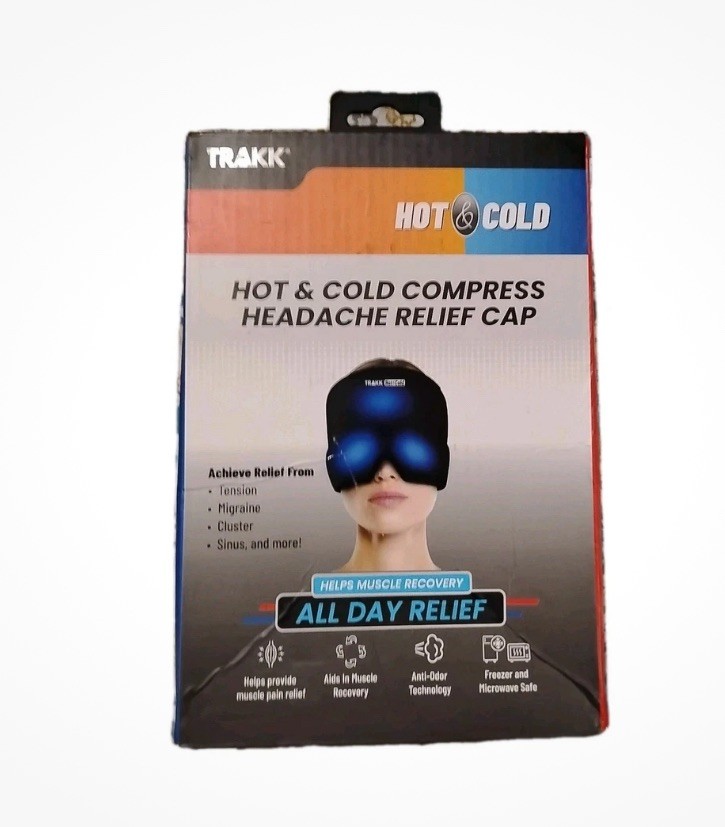 Trakk Hot And Cold Compress Headache Relief Cap One Size Fits All New
