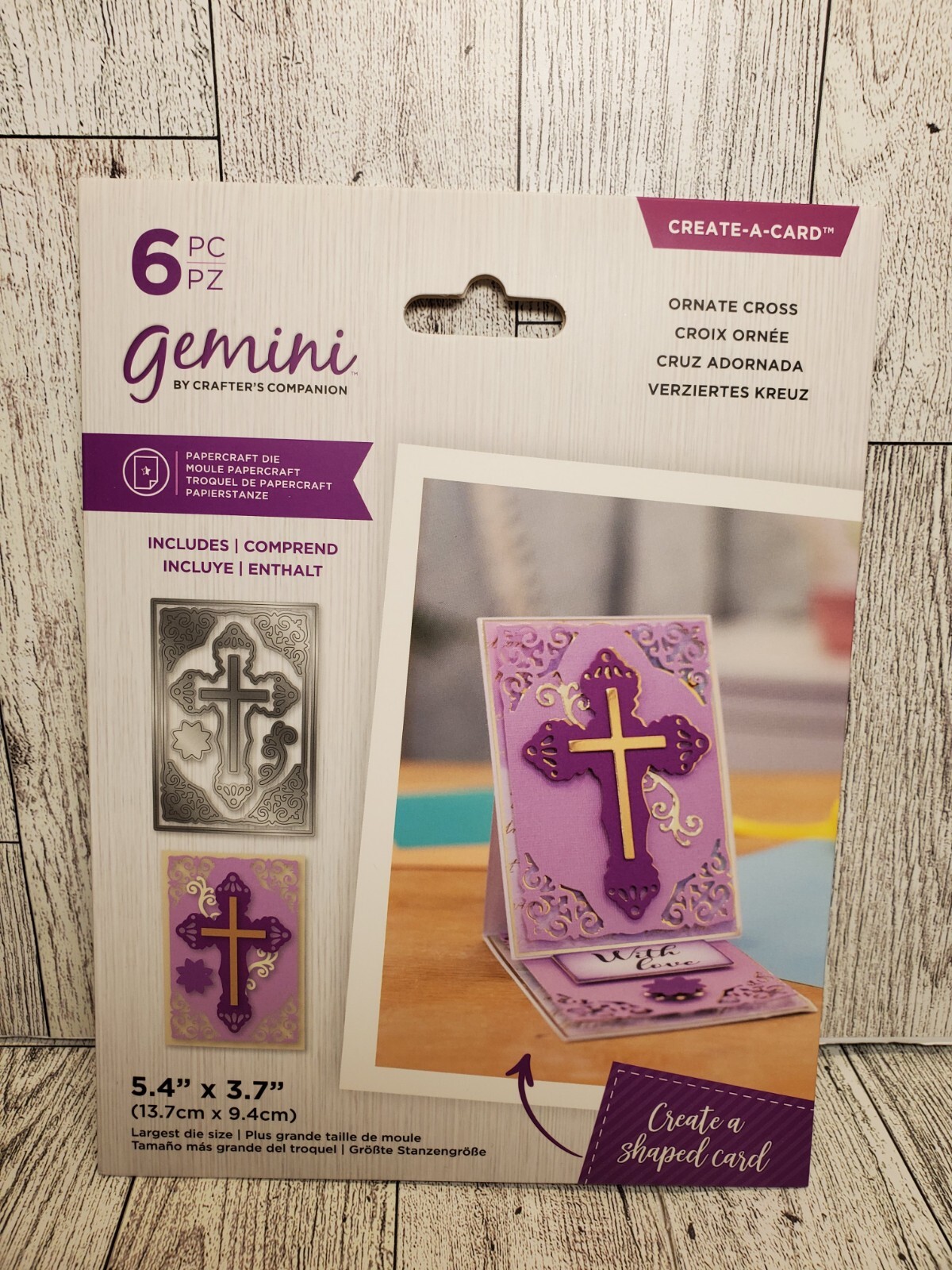 CC3 Crafters Companion Ornate Cross Create A Card die set Easter Confirmation