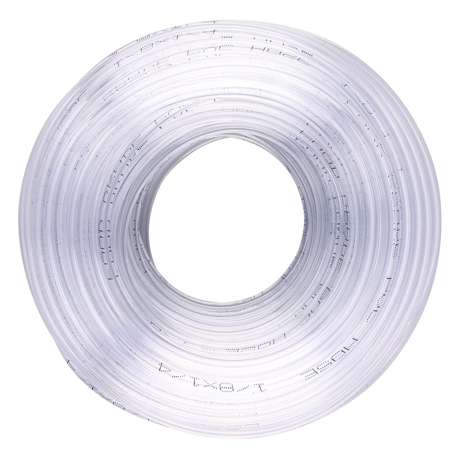 DERNORD PVC Tubing 1/8"ID X 1/4"OD Flexible Clear Vinyl Hose 50 Feet, White