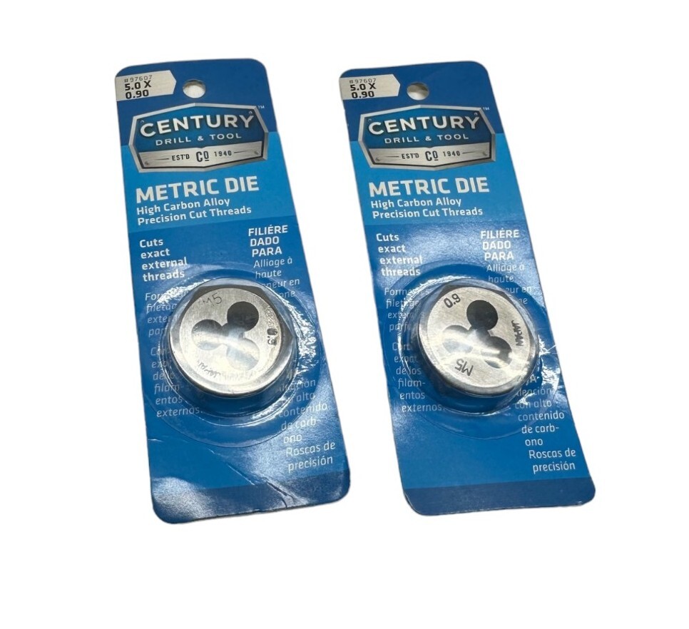 Century Drill & Tool 97607, 5.0 x 0.90 Metric Die (LOT OF 2) **SALE**