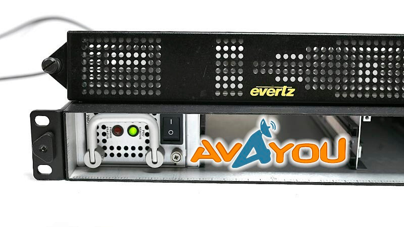 Evertz 7801FR 1RU Frame with 2x power supplies 7800 7700 Fiber 3G HD SD Cards