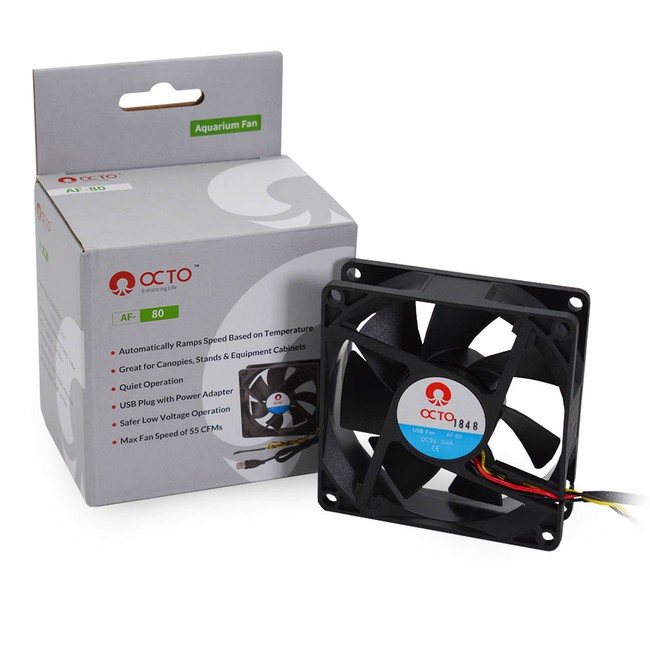 3" USB Smart Aquarium Fan (AF80) - Reef Octopus