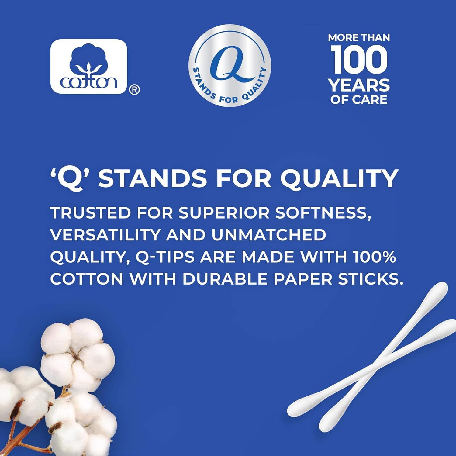Q-Tips Cotton Swabs for Hygiene - 625 Count