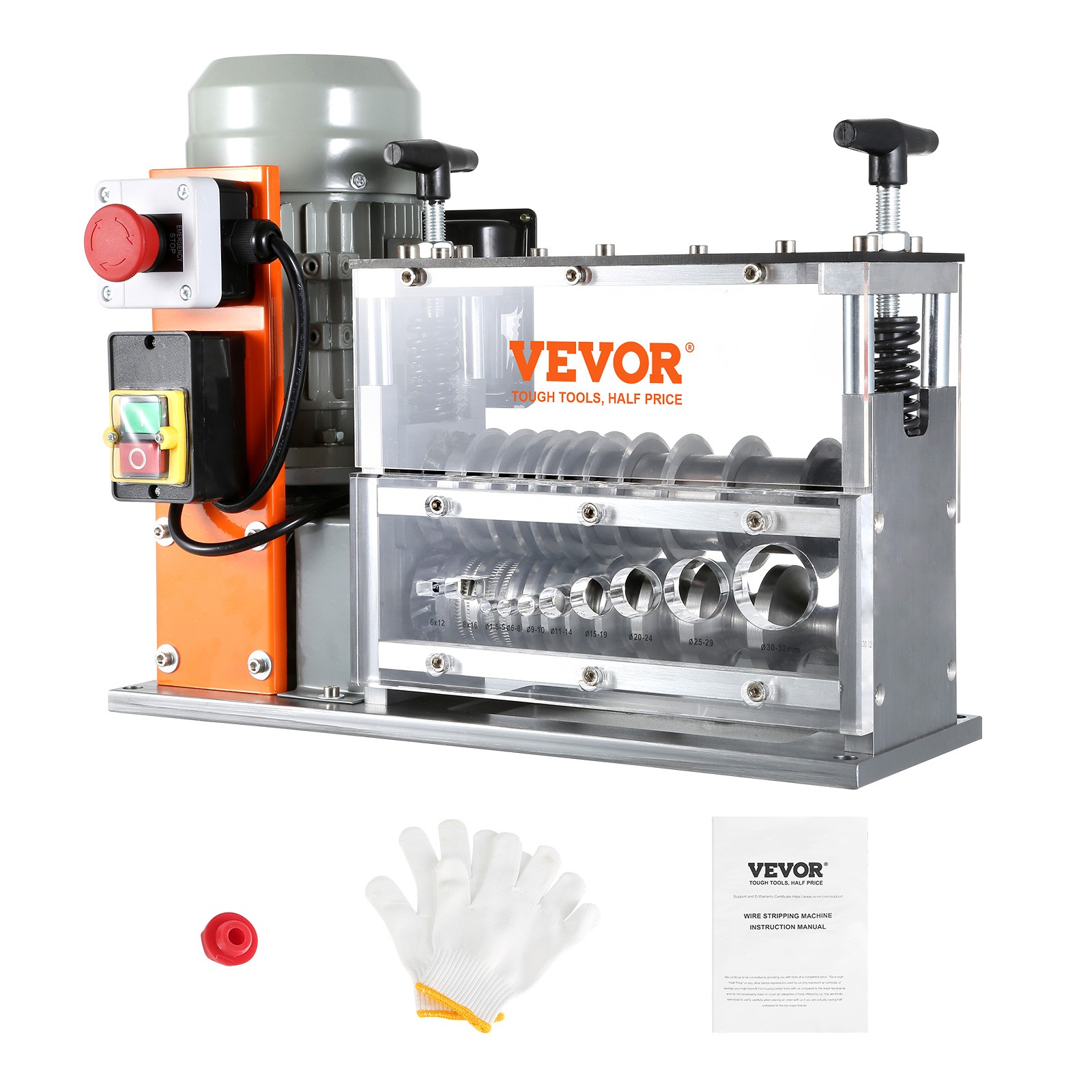 VEVOR Electric Wire Stripping Machine Copper Cable Stripper 0.06''-1.57'' Visual