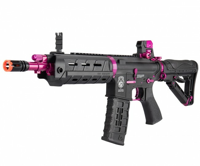 G&G GR4 G26 CQB 'Femme Fatale' Electric Blowback AEG Airsoft Rifle - Black Rose