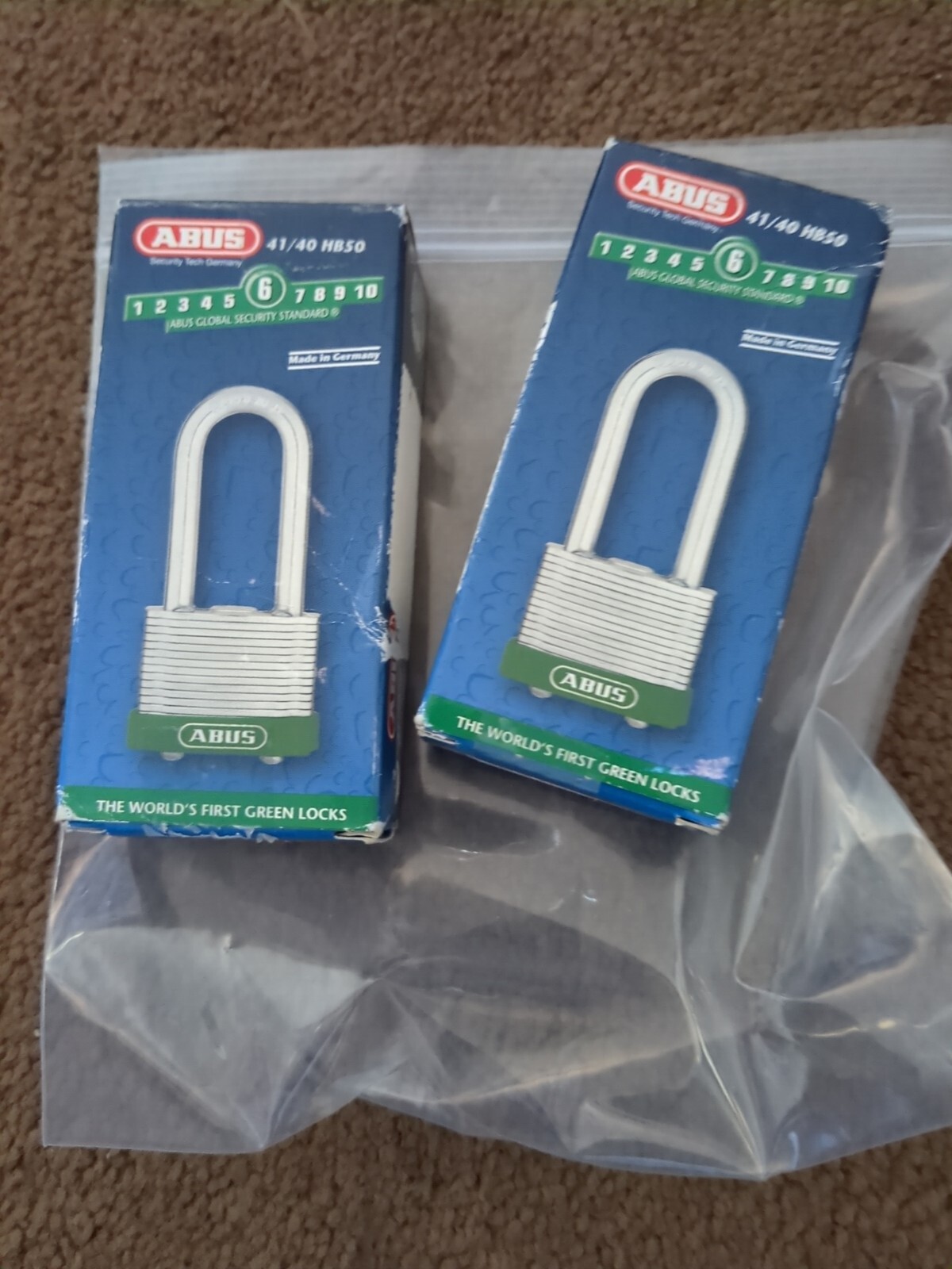 ABUS (2) 41/40HB50,Lockout Padlock :RR00130 Keyed Alike, Hardened Steel