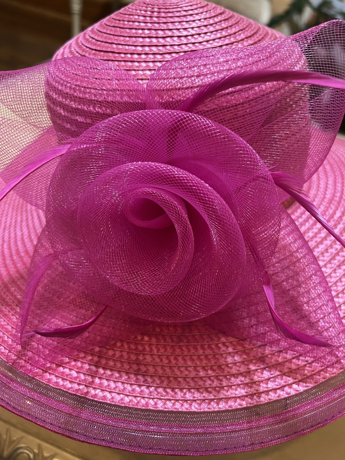 $108 Bellissima Spring Summer Easter Church Wedding Derby Hat BH312405 Pink