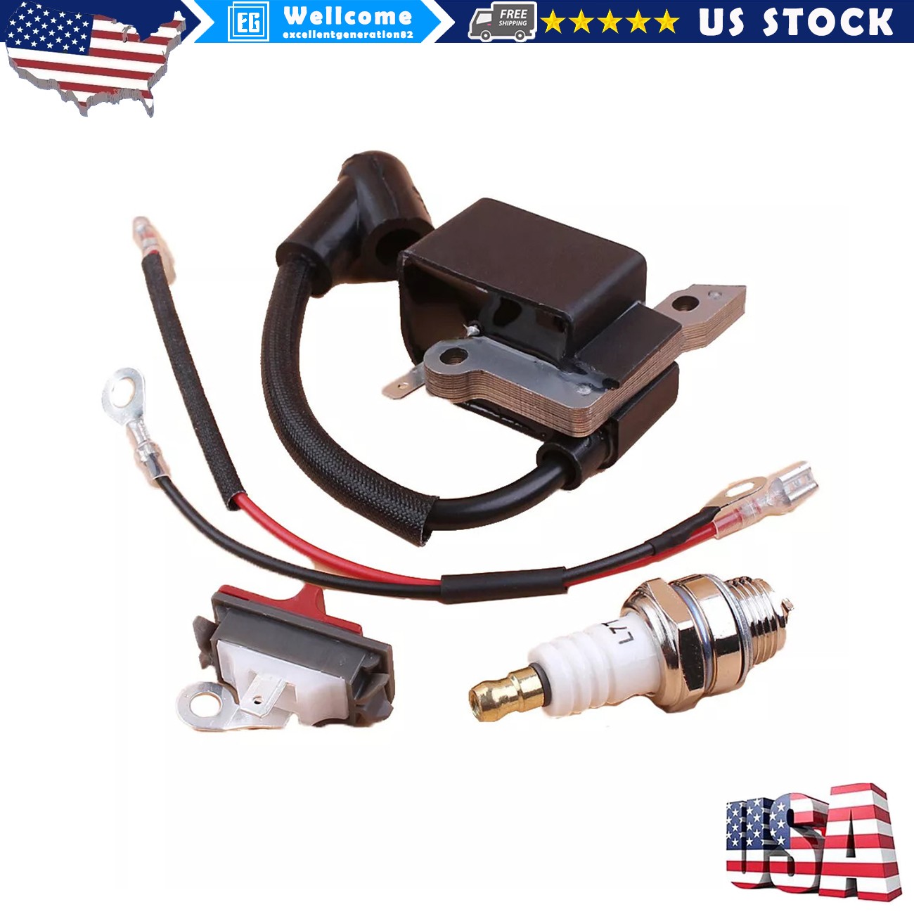 Ignition Coil For Husqvarna 136 137 141 23 235 240 26 36 41 Chain Saws 530039239