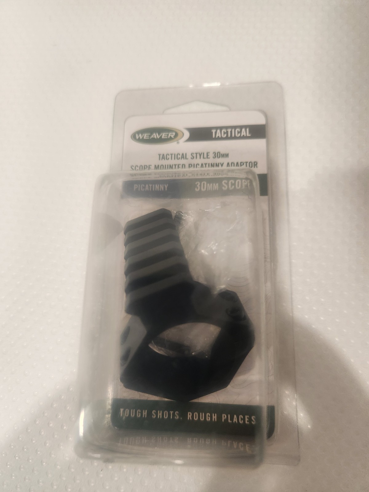 Weaver Scope Mounted Picatinny Adaptor 30mm Diving board Thumbnut