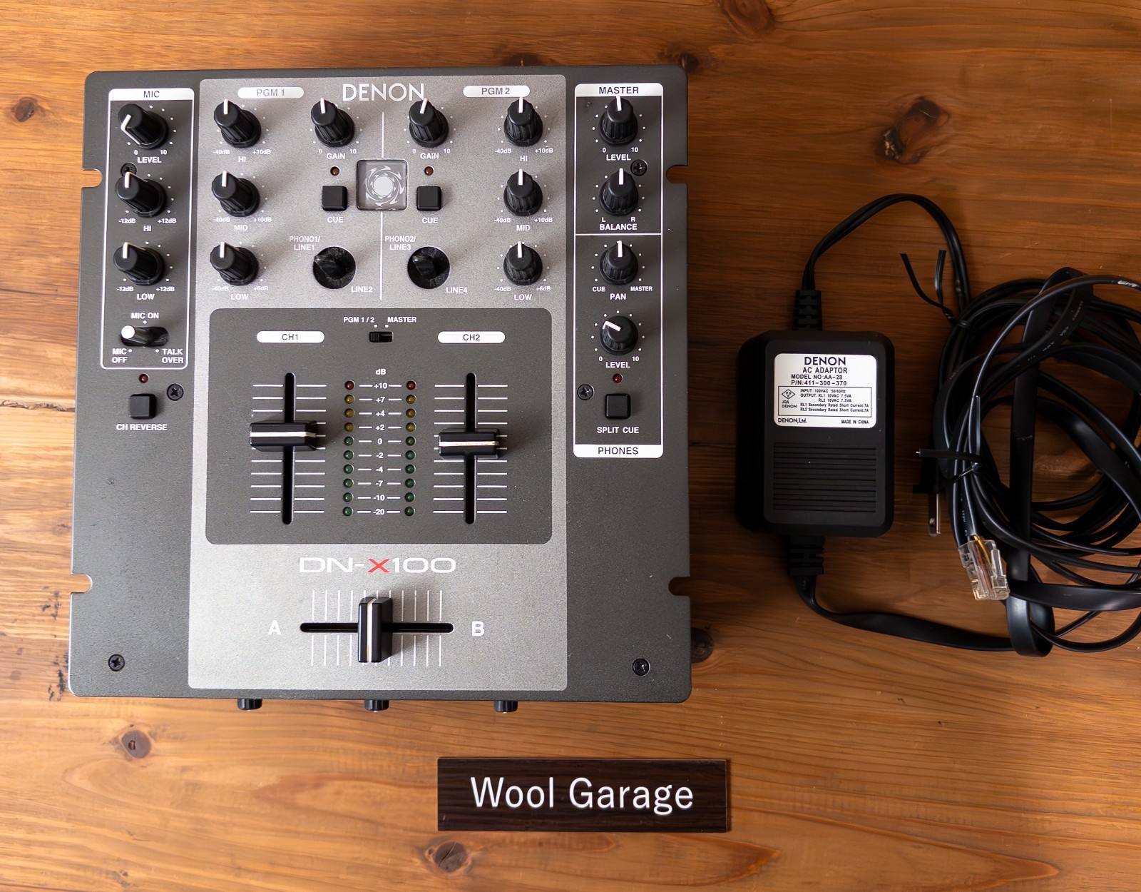 Denon DN-X100 2-Channel DJ Mixer Tested w/ AC Adapter From Japan