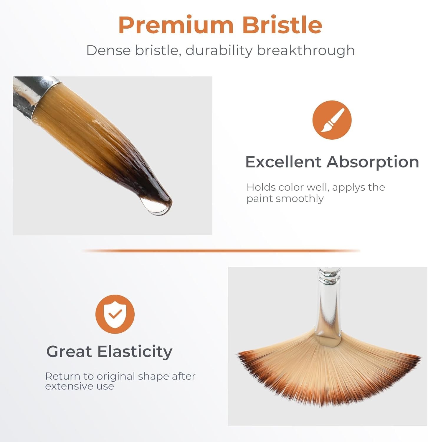 30pcs Paint Brush Set, Professional Paintbrushes with Paint Spatula
