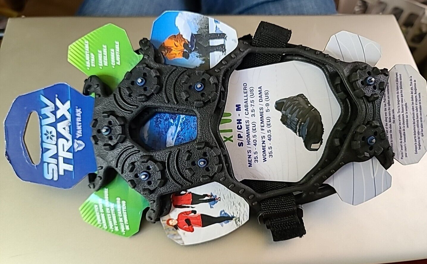 Snow Trax by Yaktrax Traction Cleats for Shoes & Boots Size S-M Unisex New