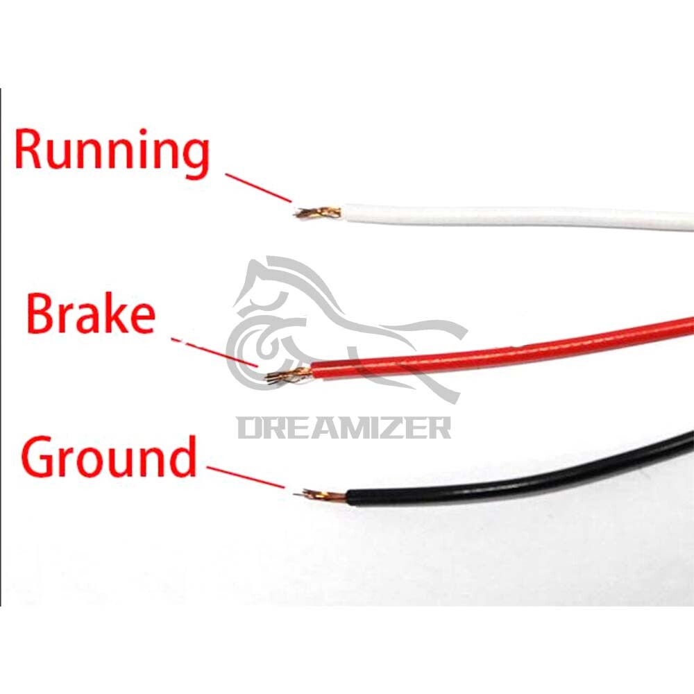 Universal Black Motorcycle BRAKE Tail LED LIGHT Side Mount License Plate Holder