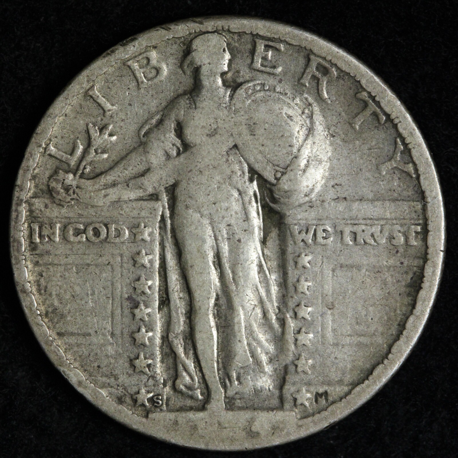 1924-S Standing Liberty Silver Quarter VF E235 UTEO