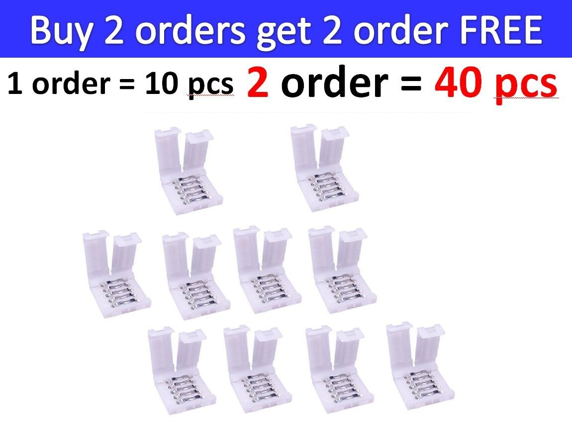 10pcs RGBW Led Strip Connector 5 Pin 12mm Wide Rgbw 5050 Led Tape Connector RGBW