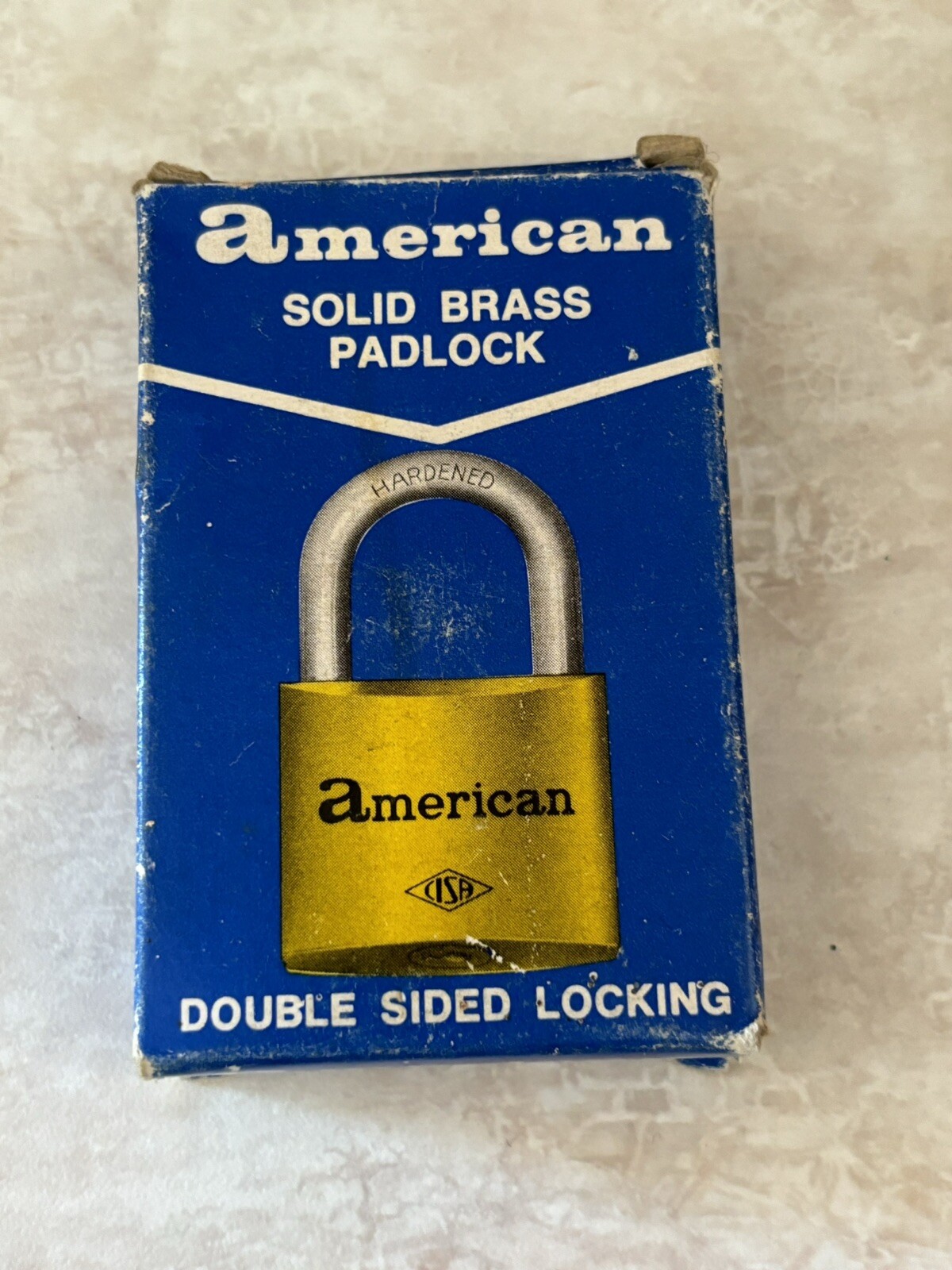 American Solid Brass Padlock No B 50 NOS Lock And Key Locksmith NOS Hardware