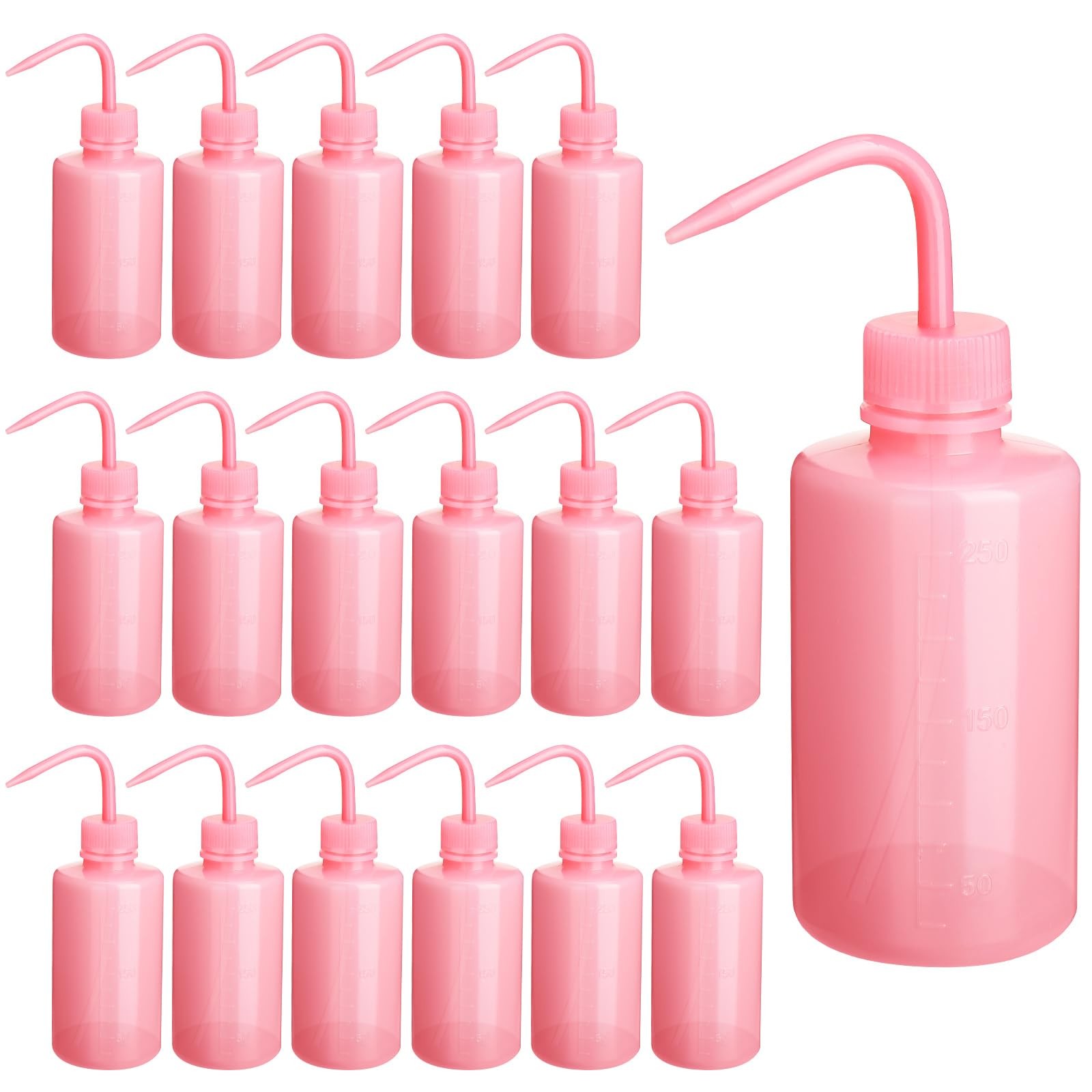 Zubebe 18 Pcs 250ml/500ml Tattoo Wash Squeeze Bottle Bulk Plastic Squirt Lash...