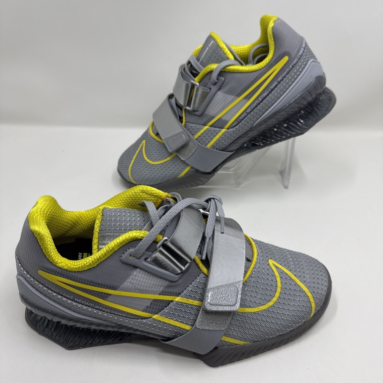 Nike Mens 6.5/Womens 8 Romaleos 4 Weightlifting Shoes Grey/Lightening CD3463-002