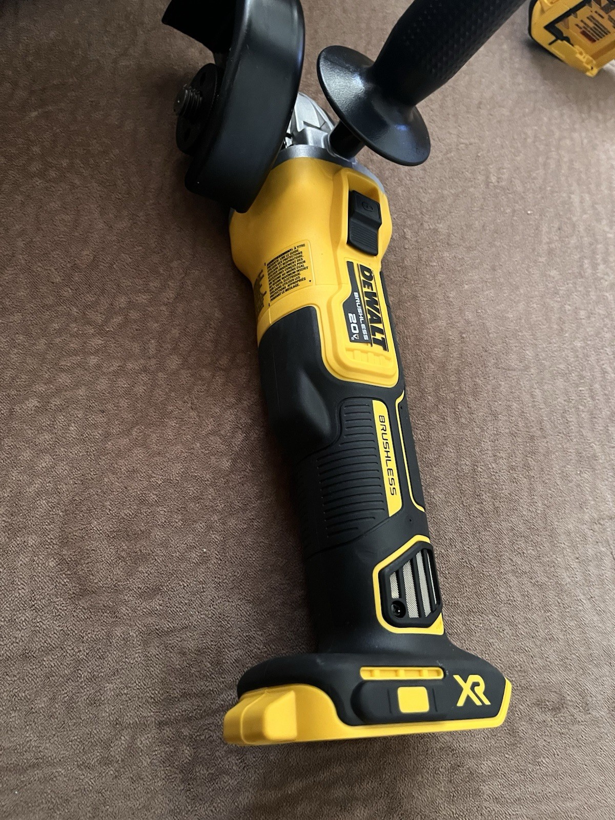DEWALT 20V MAX XR Brushless Cordless Angle Grinder Tool Only Yellow/Black