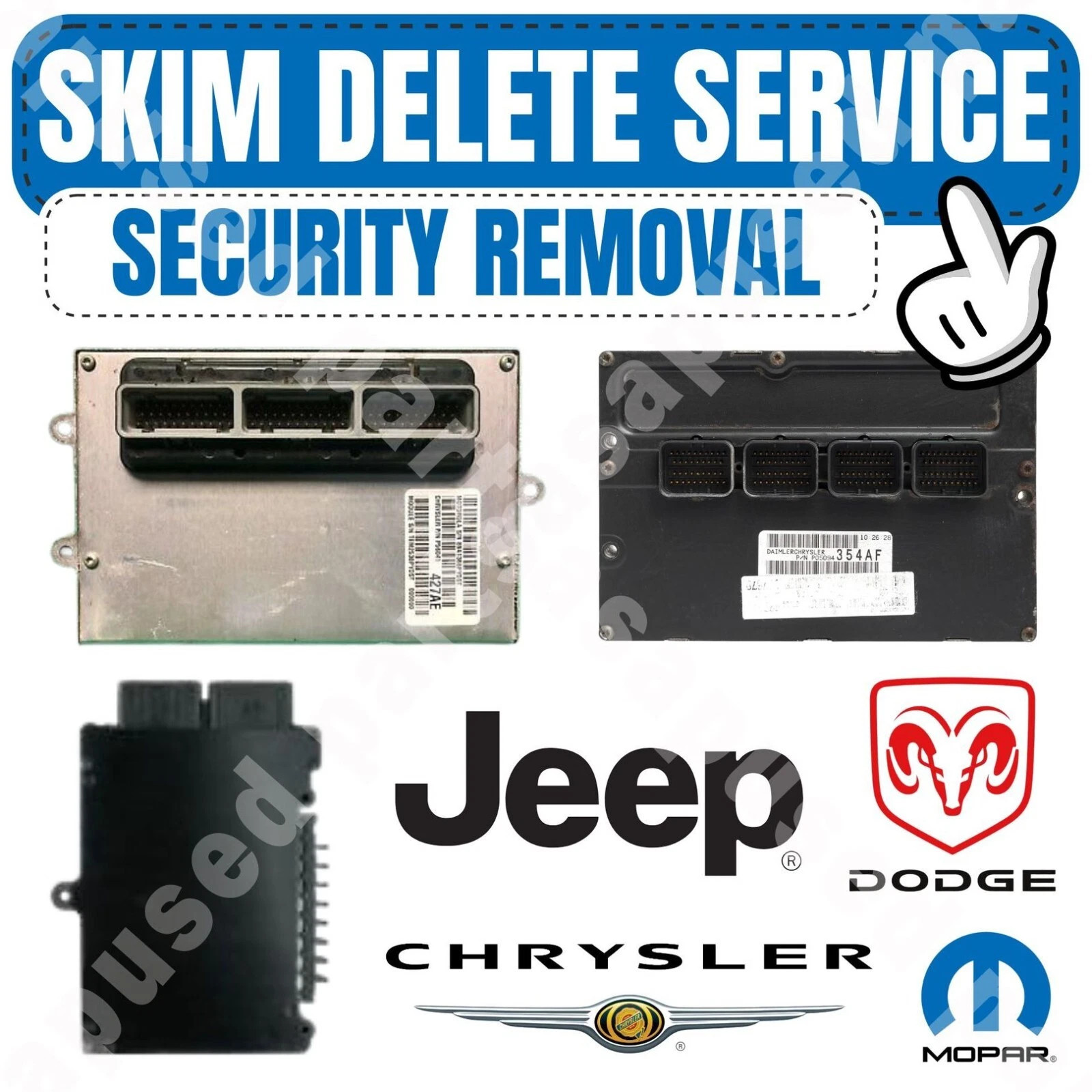 REMOVAL SKIM DELETE SERVICE PCM ECM ECU JEEP CHRYSLER DODGE 1996-2006