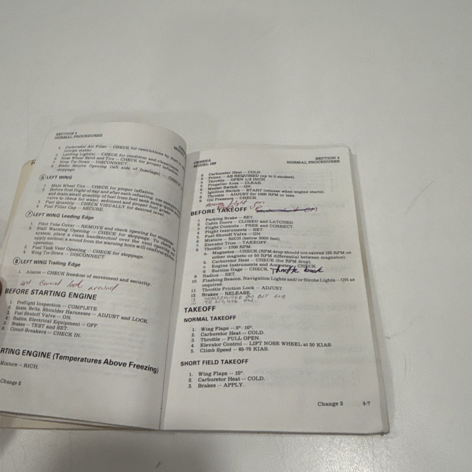 Softcover Pilot's Operating Handbook 1978 Cessna Model 152