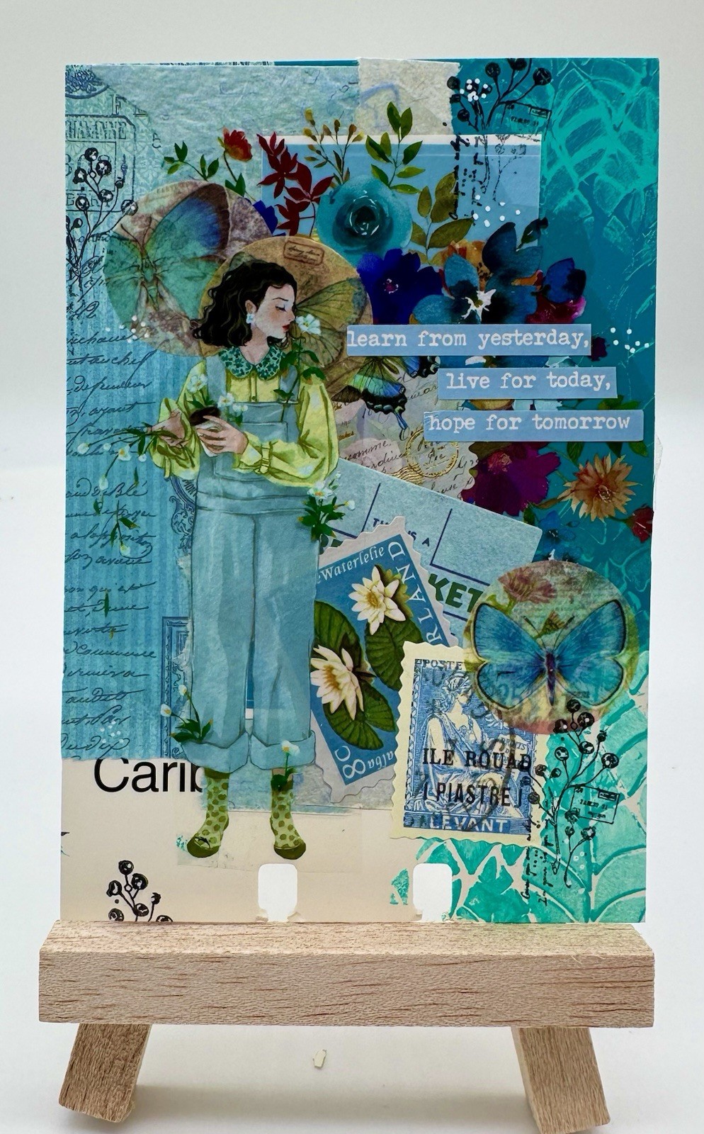 Original 4x6 Art Cards- Mixed Media Collage