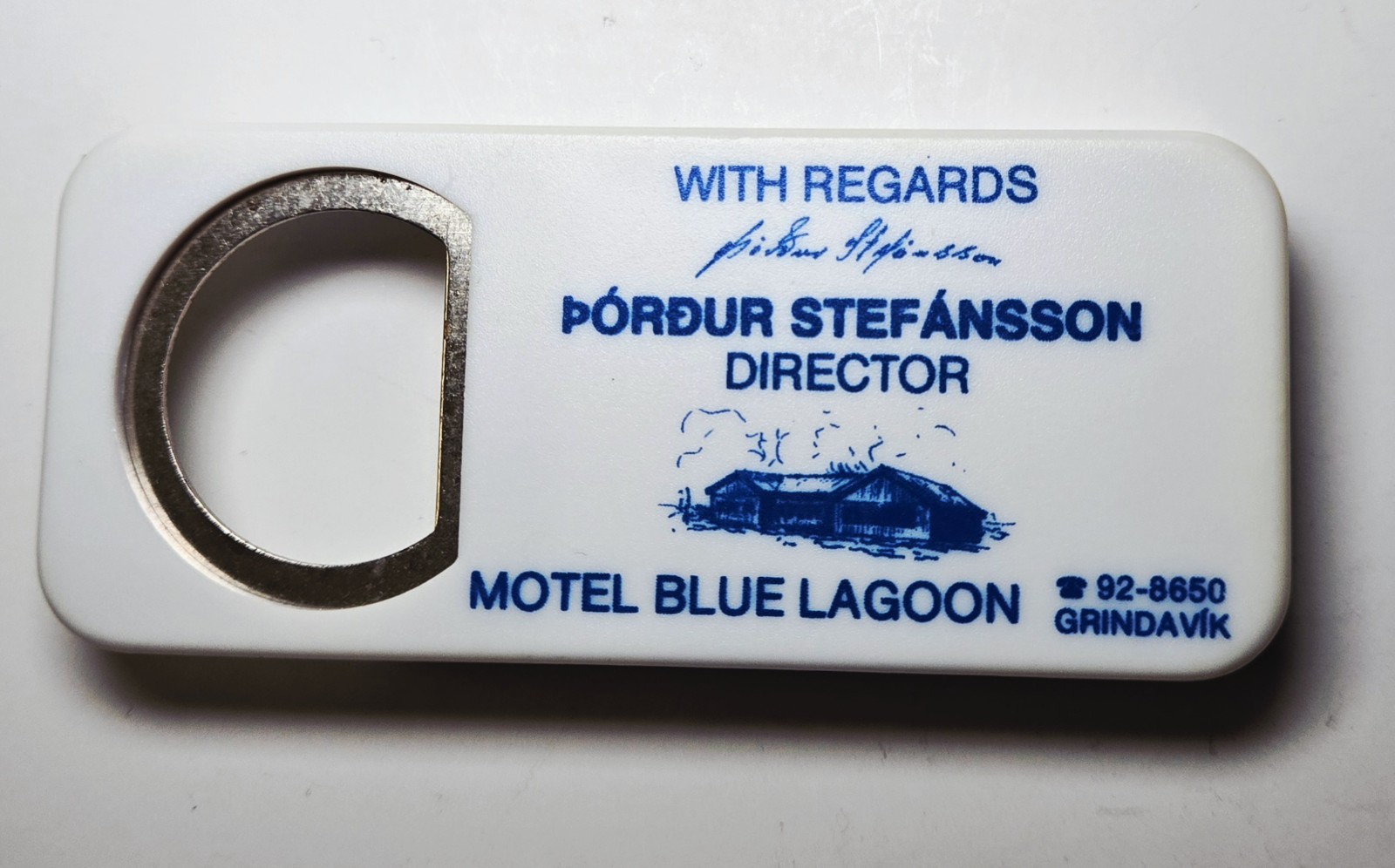 Motel Blue Lagoon Iceland Vintage Bottle Opener West Germany Advertising