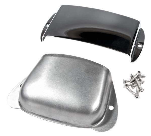 Genuine Fender Vintage Precision/P-Bass Chrome Ashtray Bridge/Pickup Covers Set