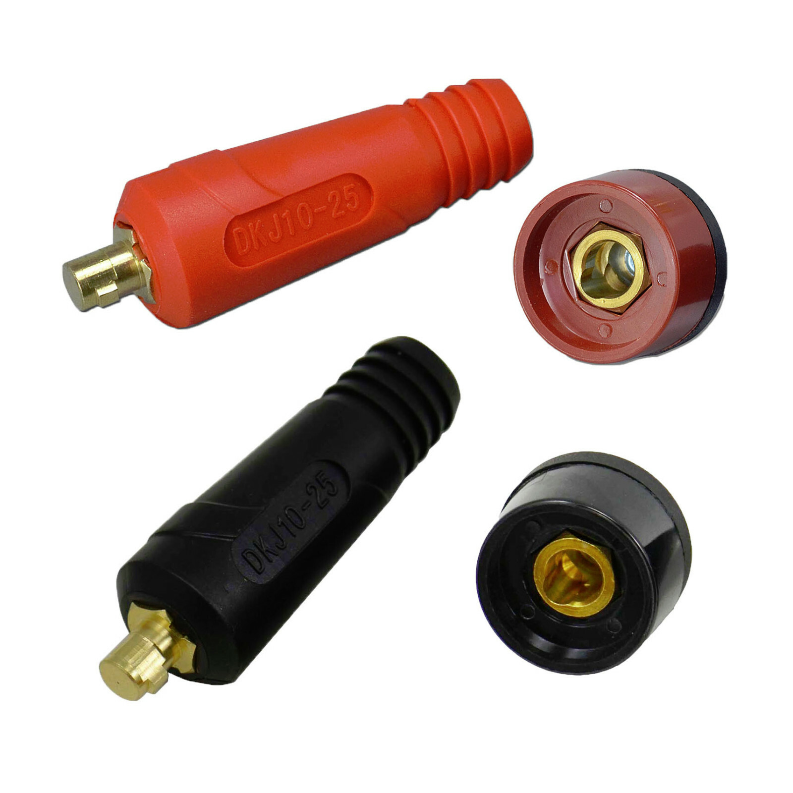 RIVERWELD TIG Welding Cable Panel Connector Plug Socket DKZ DKJ10-25mm 200A 4pcs