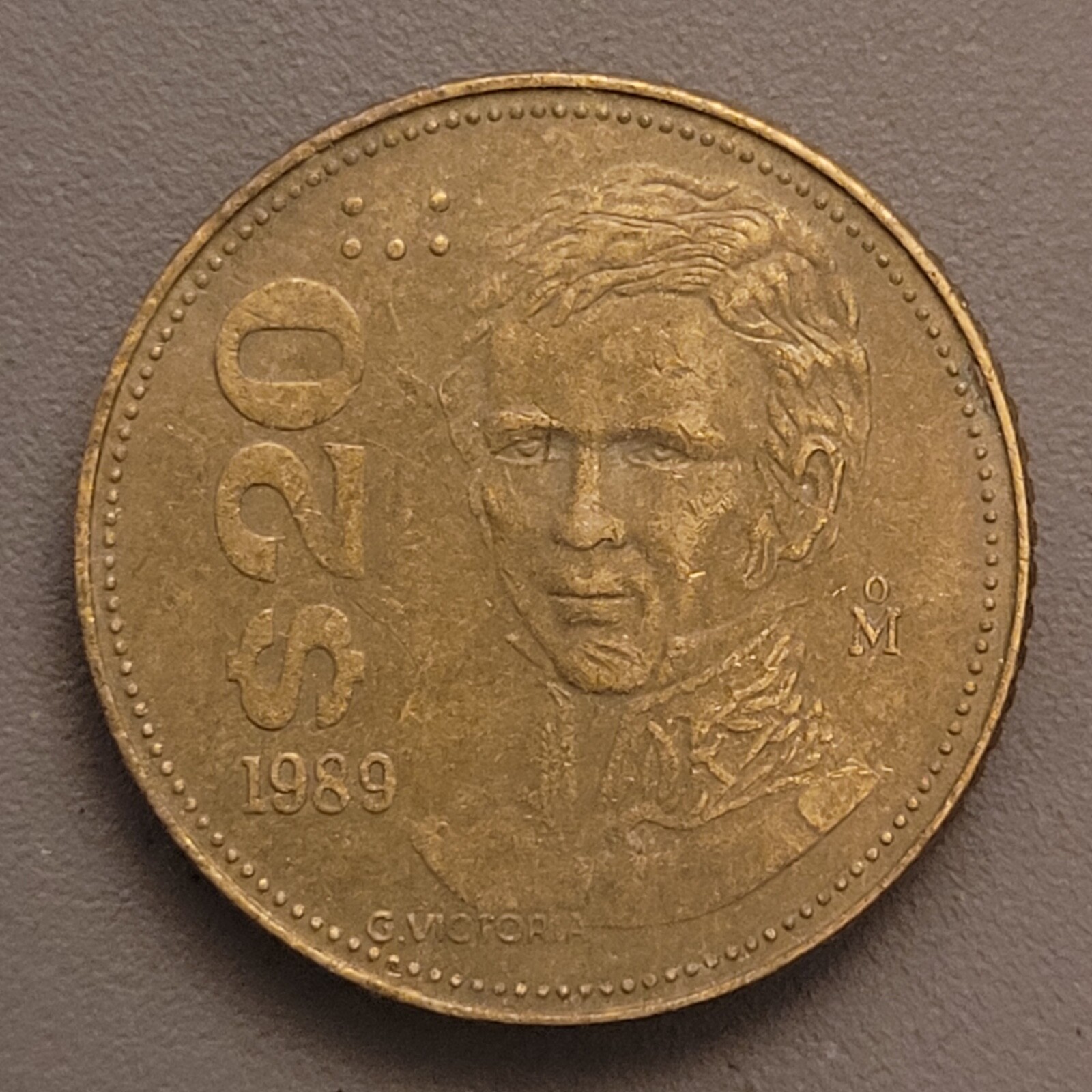 1989 Mo Mexico 20 Pesos Coin - Guadalupe Victoria