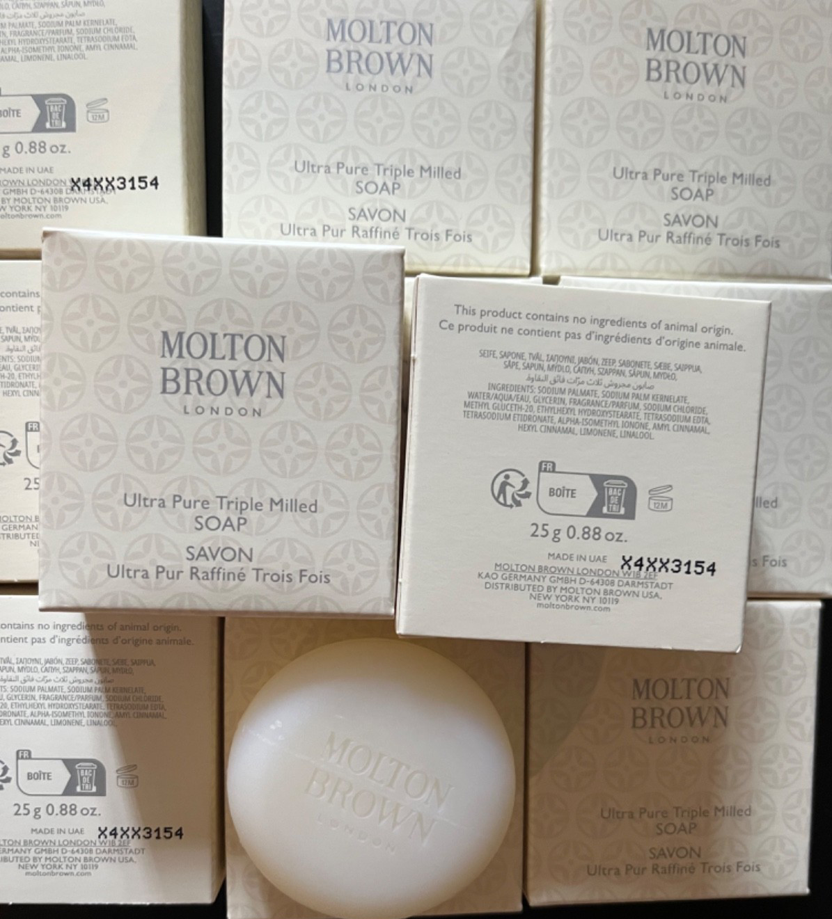 Lot of 12 Molton Brown Ultra Pure Triple Milled Soap Mini Size .88oz/25g New