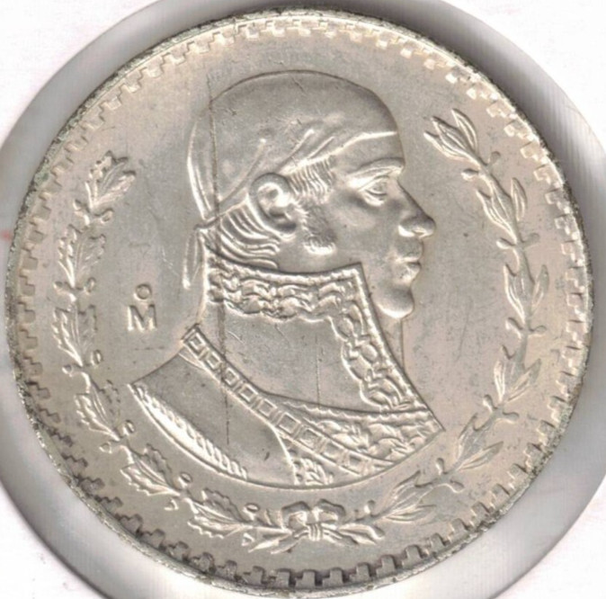 1963 Mexico Circulated Silver One Peso Coin #4